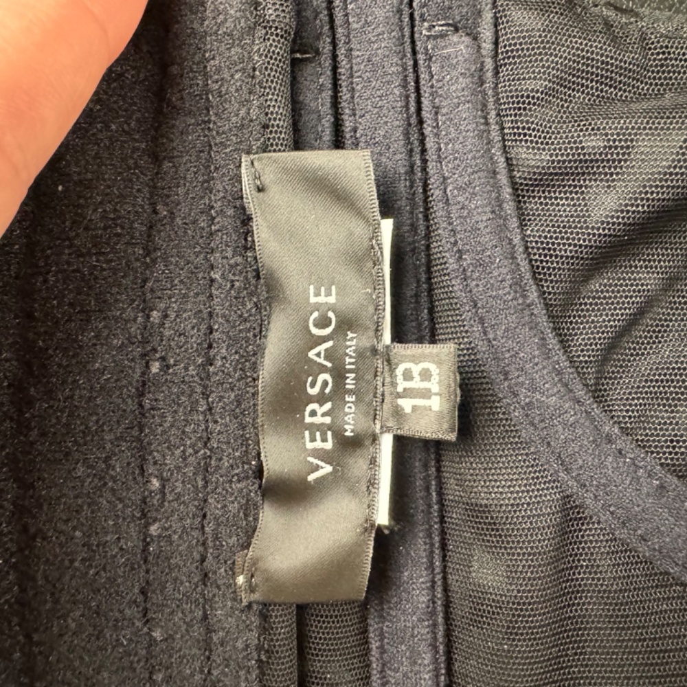 Versace Logomania satin bustier top in black - Picture 5 of 5
